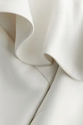 Top avec encolure en V à bord volanté - Blanc — photo 5