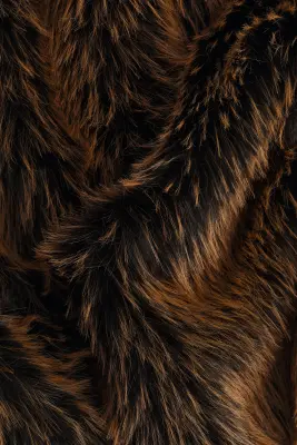 Manteau duveteux - Marron foncé — photo 4