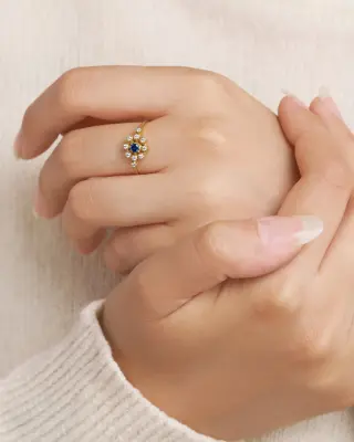 BAGUE BRUNE - Or rose 18 carats — photo 4