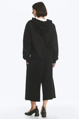 Sweat à capuche zippé standard - Noir — photo 2