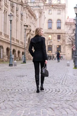 Leanne Short Trench Coat - Black — photo 5