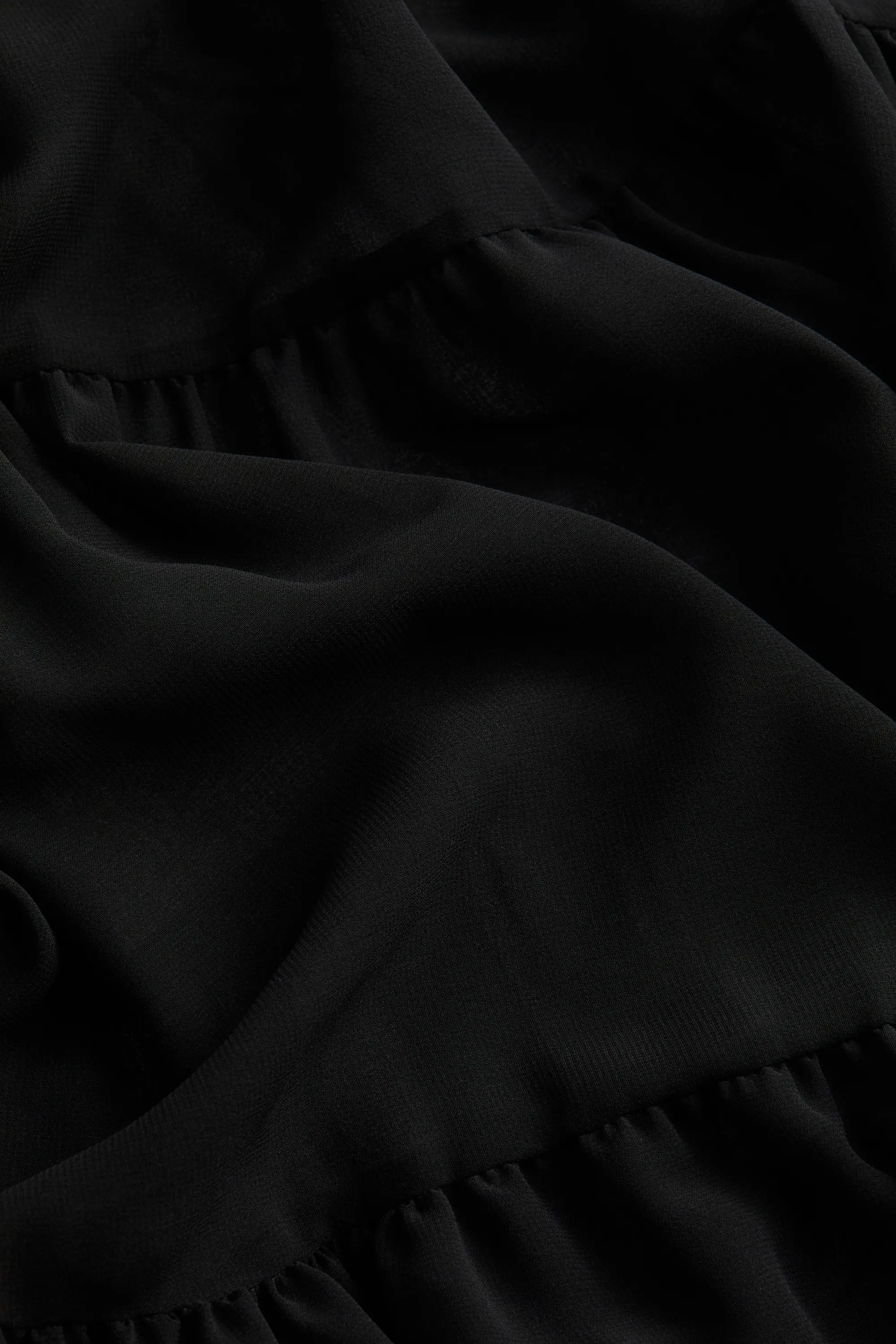 Jupe maxi à étages - Noir