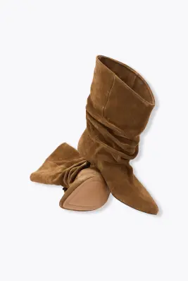 Bottes cuir suédé à franges — photo 4
