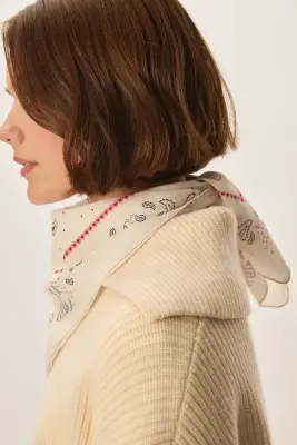 Foulard Nypette Paisley Sable — photo 3