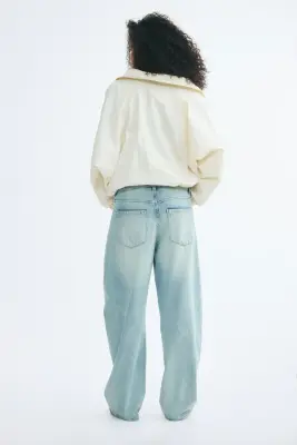 Balloon High Waist Jeans - Bleu denim clair — photo 2
