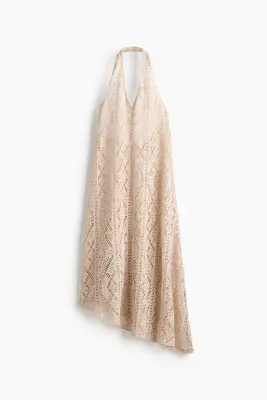 Robe dos nu façon crochet - Beige clair chiné — photo 3