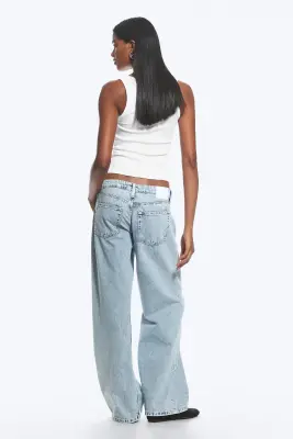 Jean jambe large taille basse Imoo - Dream Blue – Bleu clair — photo 3
