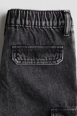 Relaxed Tapered Fit Jeans - Gris foncé — photo 1