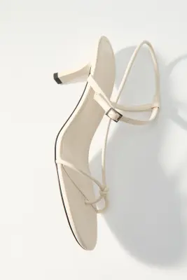 Sandales à talon avec brides fines - Blanc — photo 1