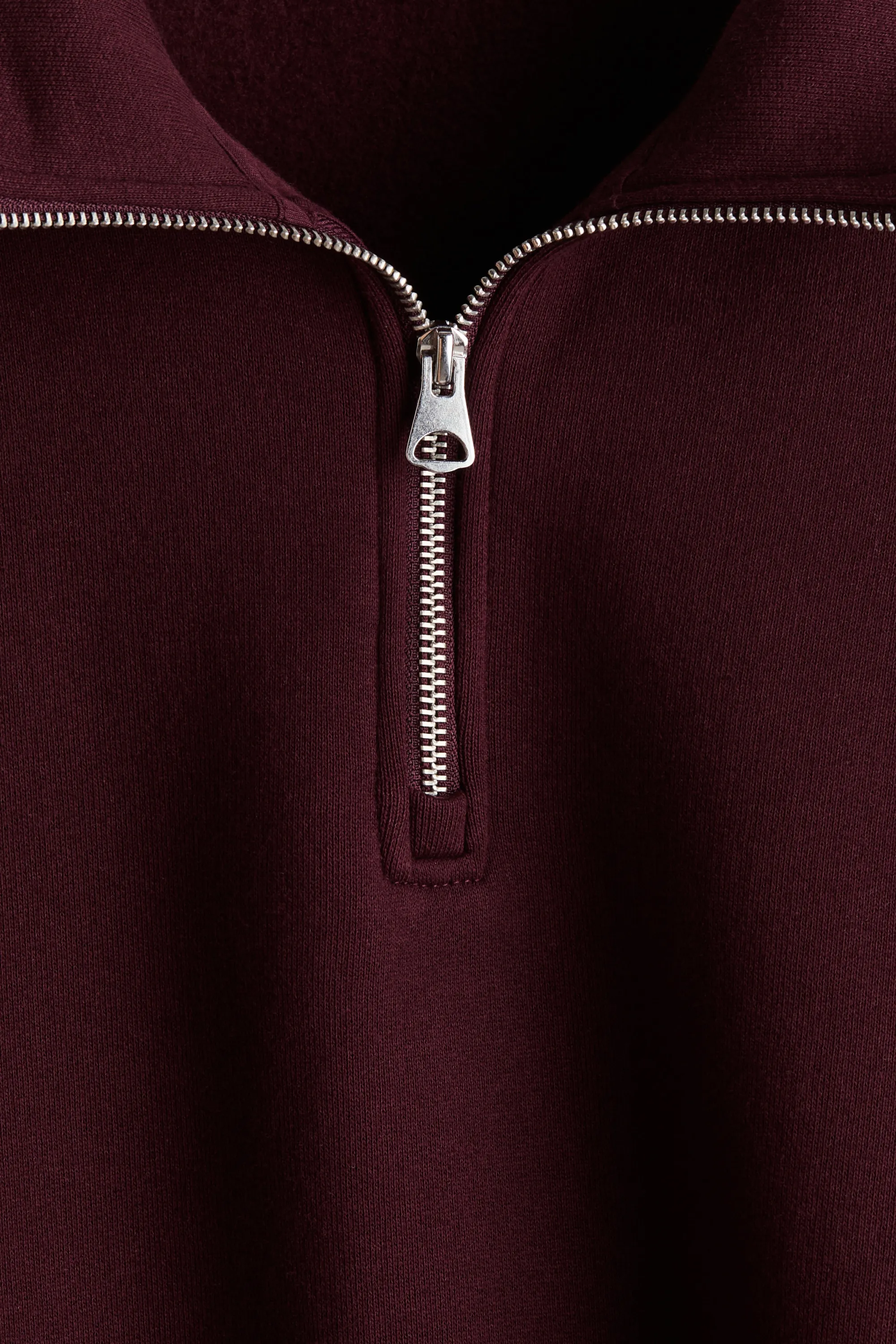 Sweat Relaxed Fit avec col zippé - Bordeaux