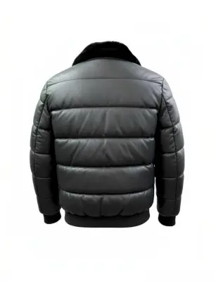 Blouson doudoune noir bombers goose — photo 3