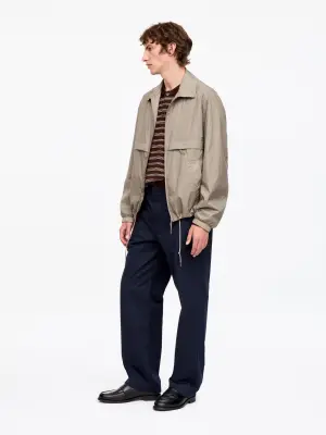 Pantalon chino large de style utilitaire - Bleu foncé — photo 2