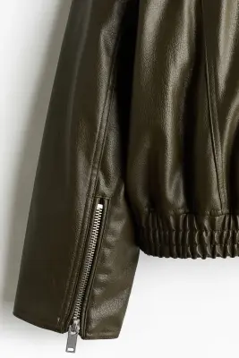 Veste en tissu enduit - Vert kaki — photo 5
