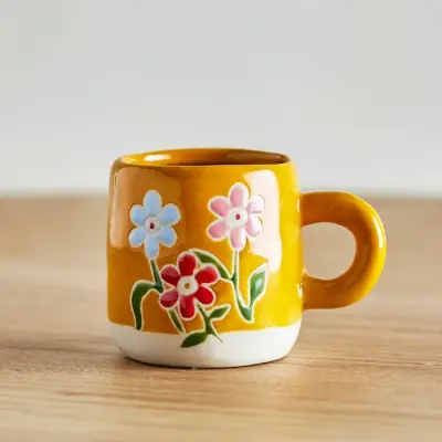 Tasse Fleurs Jaune — photo 2