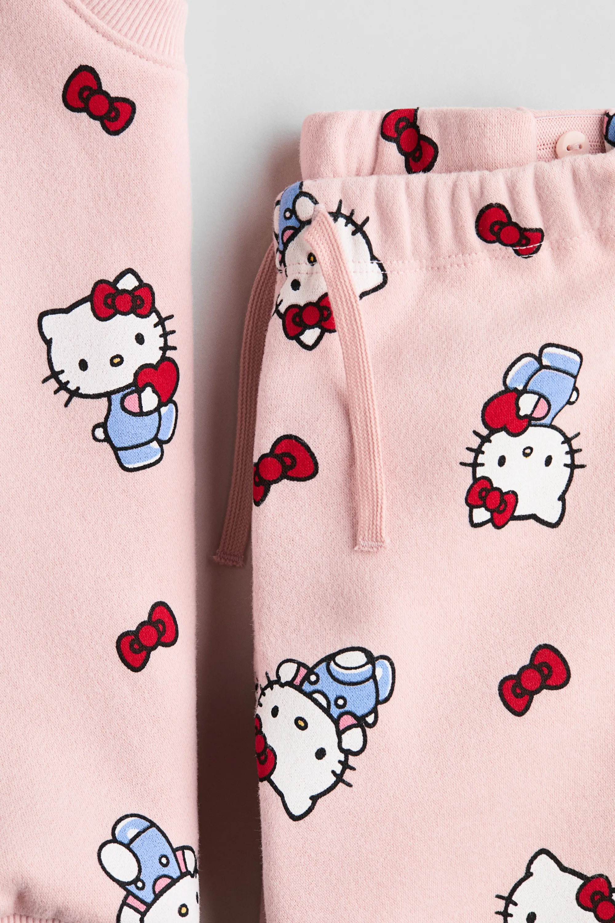Ensemble 2 pièces en molleton imprimé - Rose clair/Hello Kitty