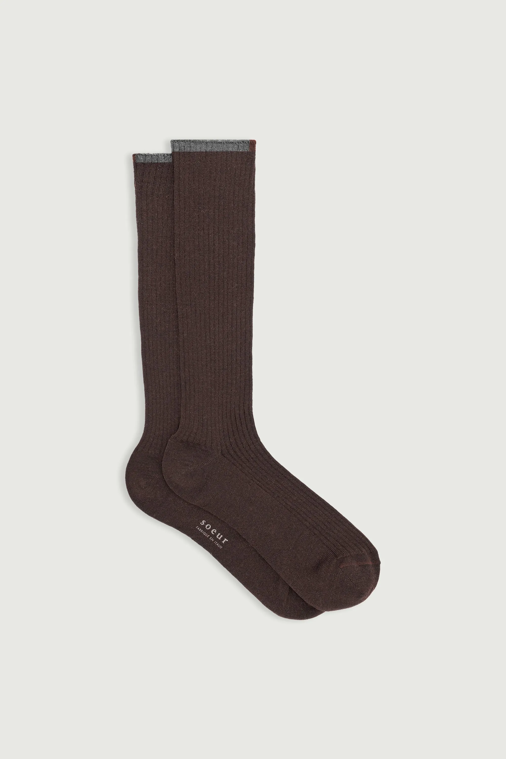 CHAUSSETTES KAMI MARRON/GRIS