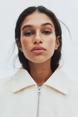 Veste en tissu gratté - Crème — photo 2