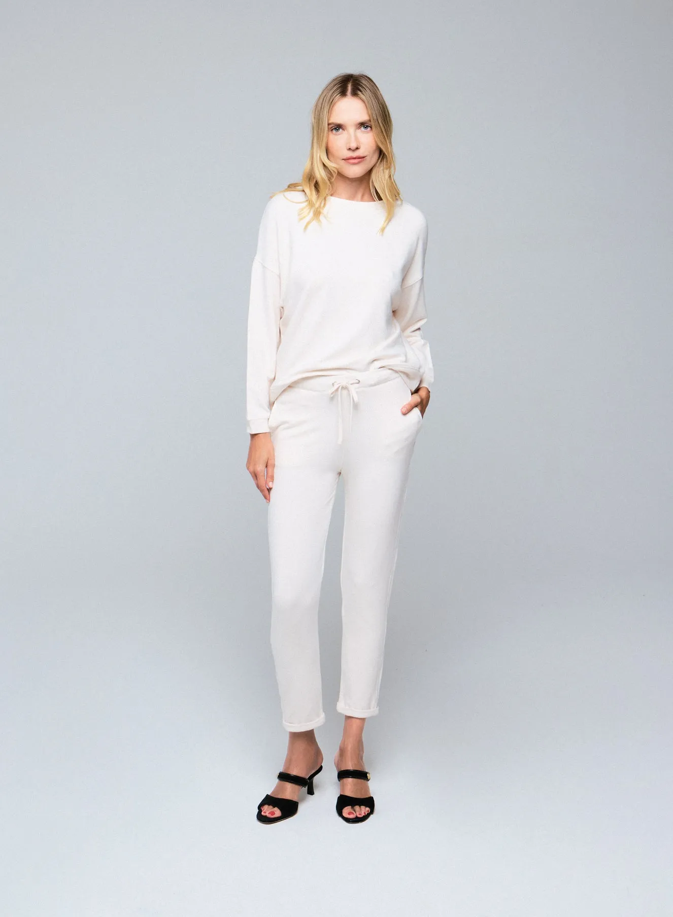 Pantalon en viscose et élasthanne