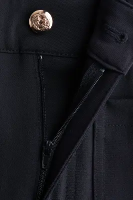 Pantalon évasé en twill - Bleu marine — photo 4