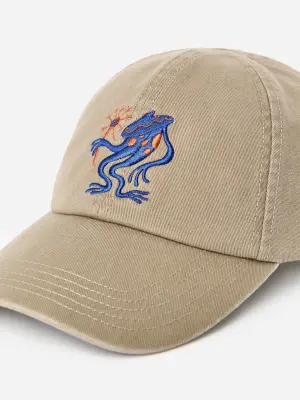 Casquette brodée - Beige/Grenouille — photo 2