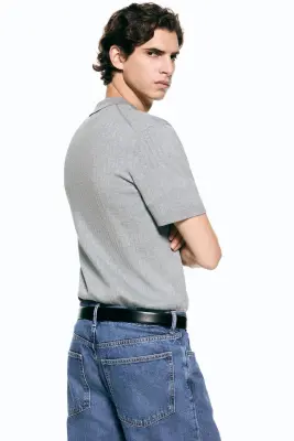Polo Slim Fit - Gris — photo 1