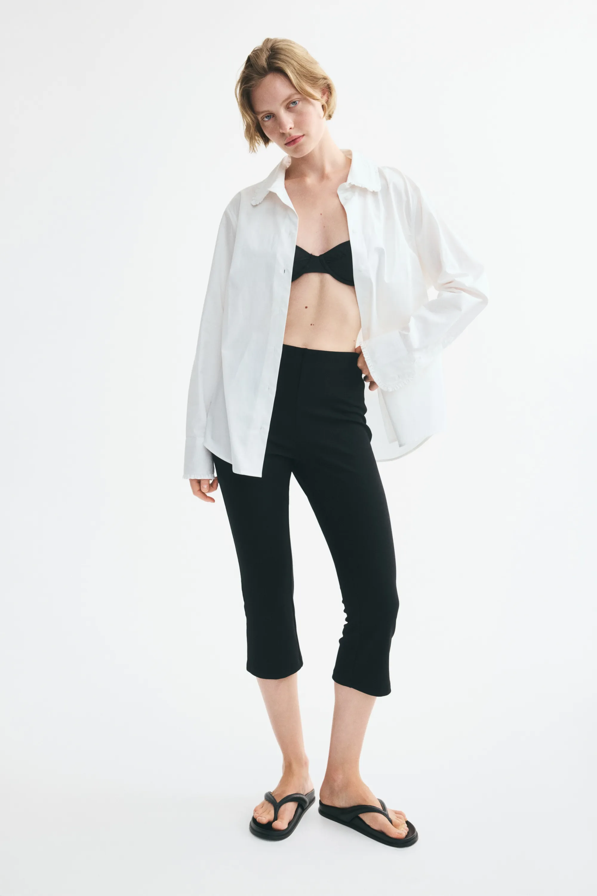 Chemise en popeline de coton - Blanc