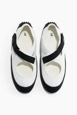 Ballerines sportives - Noir/blanc — photo 1