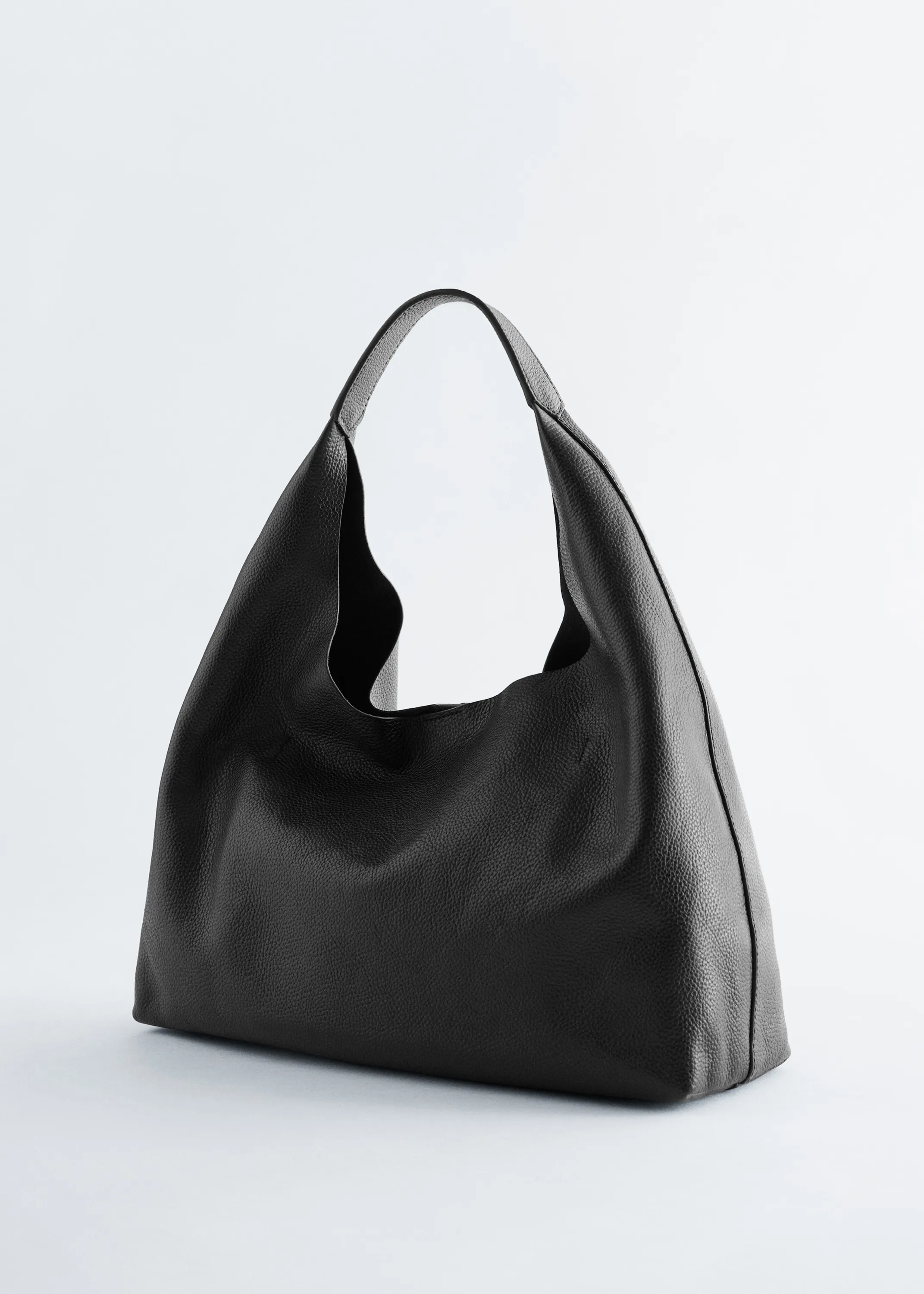 Sac cabas classique en cuir - Noir