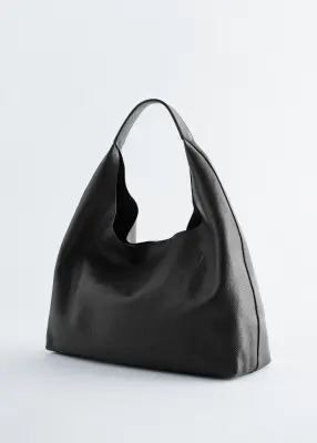 Sac cabas classique en cuir - Noir — photo 1