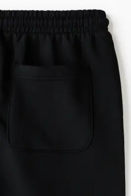 Short Regular Fit en molleton - Noir — photo 4
