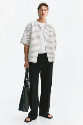 T-shirt Slim Fit en coton pima - Blanc — photo 2