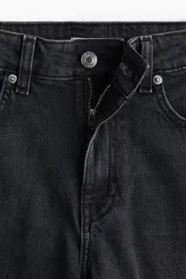 Short taille haute en denim - Gris foncé — photo 1