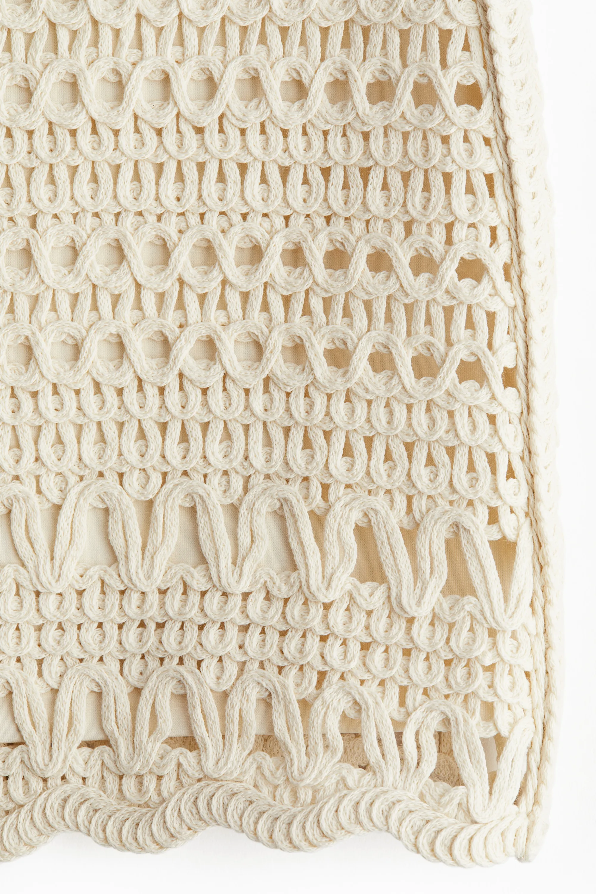 Mini short façon crochet - Crème