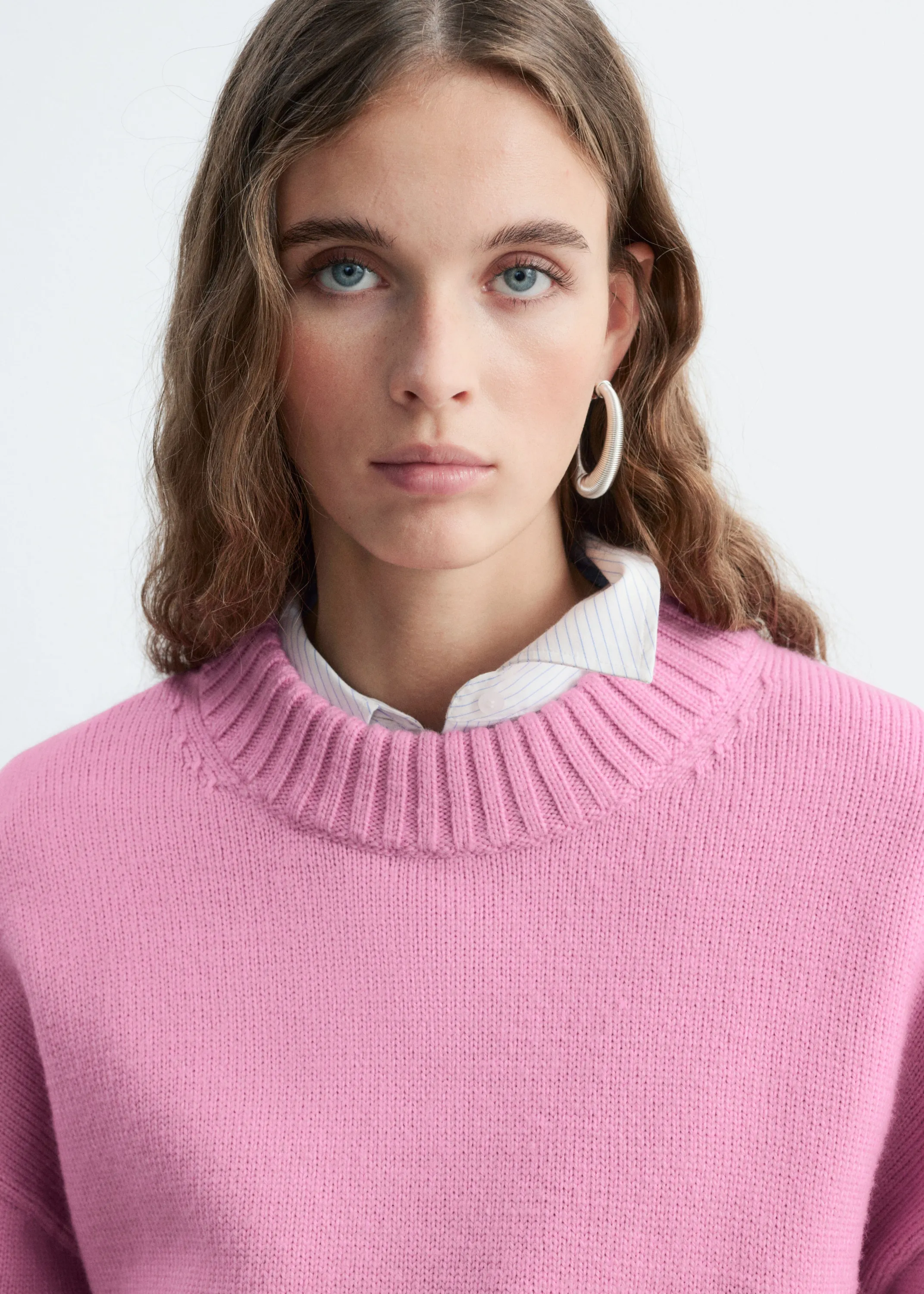 Pull oversize en laine - Rose