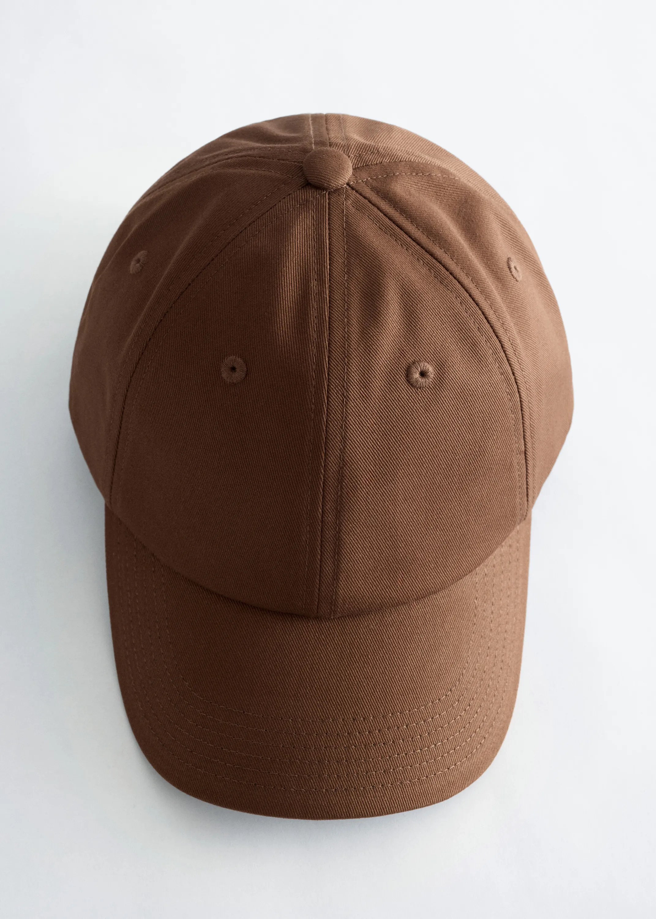 Casquette en sergé de coton - Marron Clair