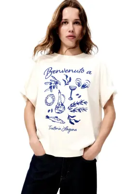 T-shirt imprimé - Blanc/Trattoria Laguna — photo 1