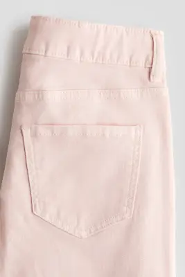 Pantalon à jambes larges en twill - Rose clair — photo 2