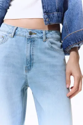 Baggy Regular Waist Jeans - Bleu denim clair — photo 1