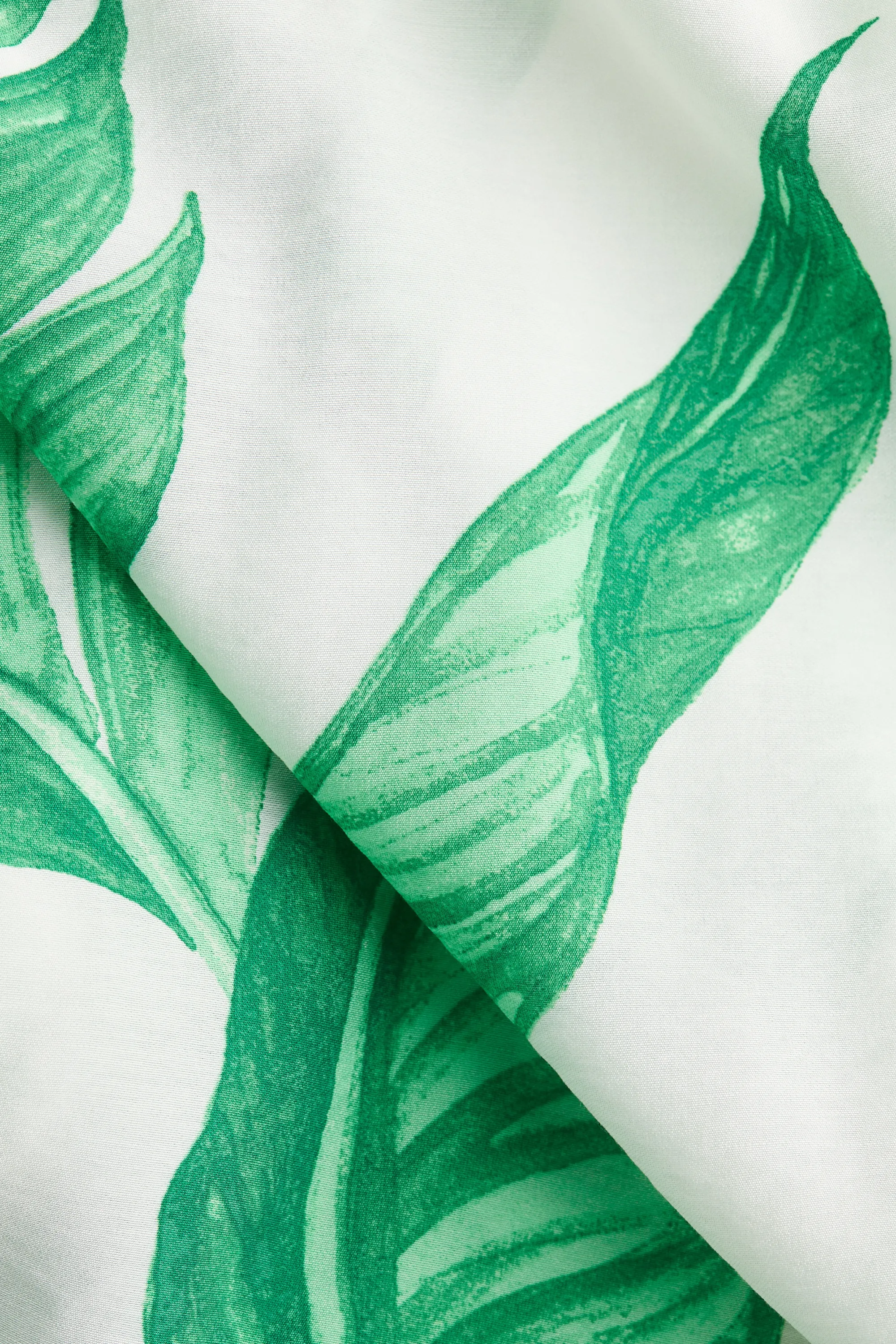 Robe à bretelles fines - Blanc/motif vert