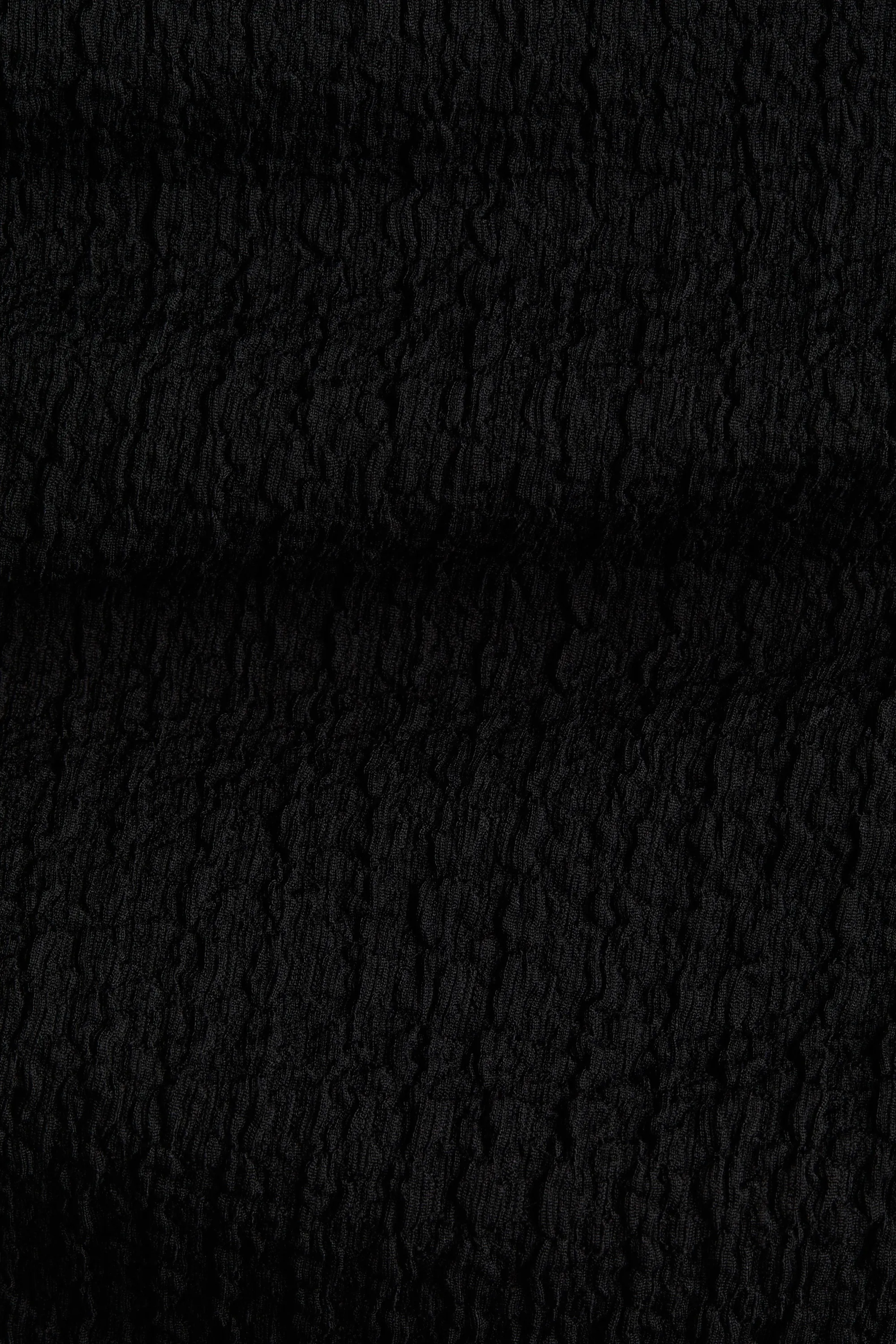 Robe texturée à bretelles fines - Noir