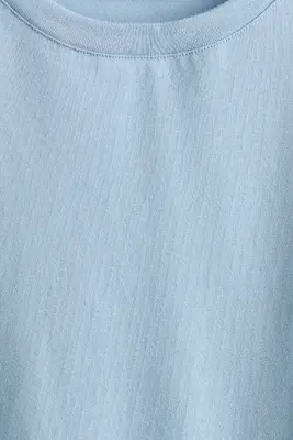 T-shirt Slim Fit - Bleu clair — photo 5