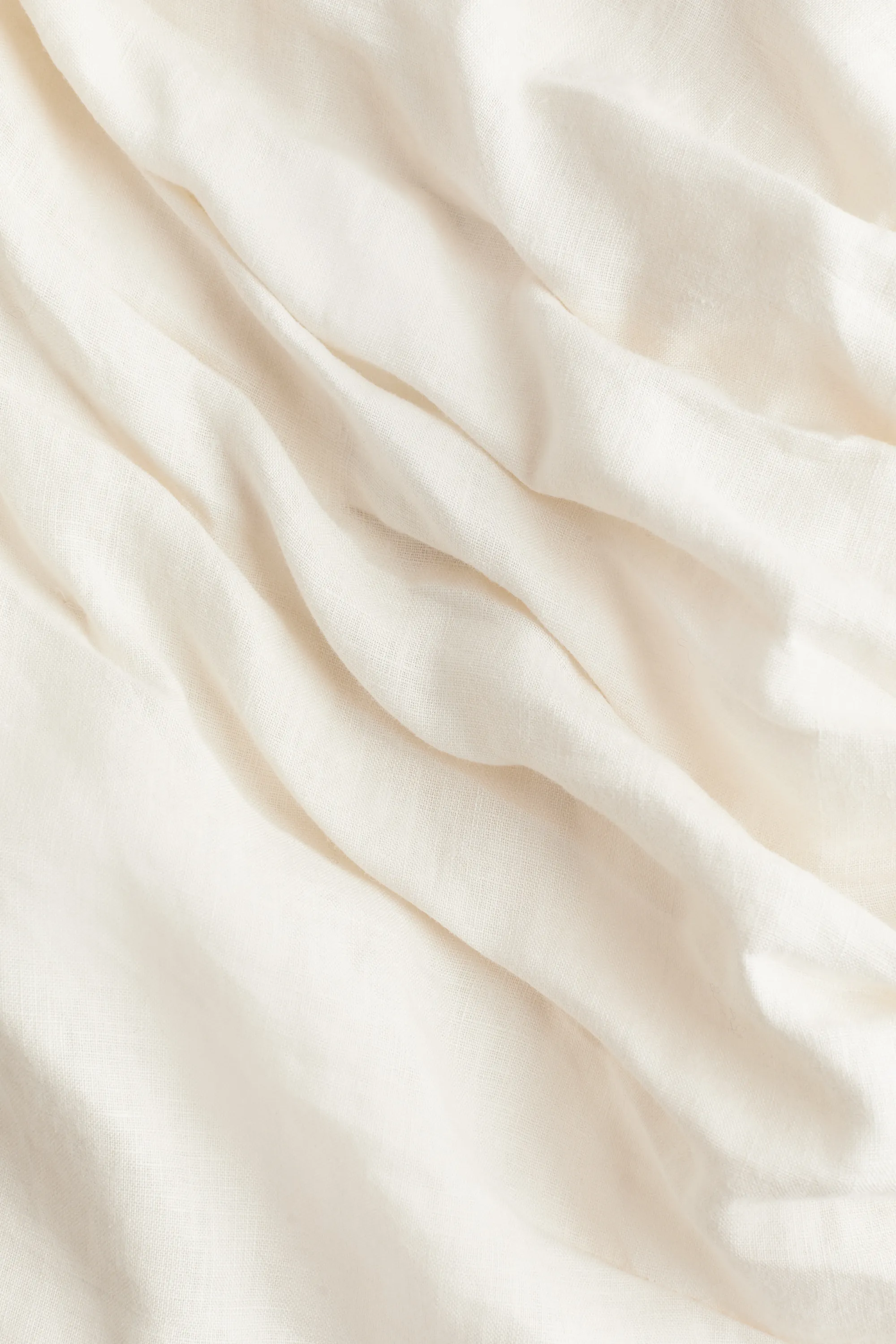 Minirobe asymétrique en lin - Crème