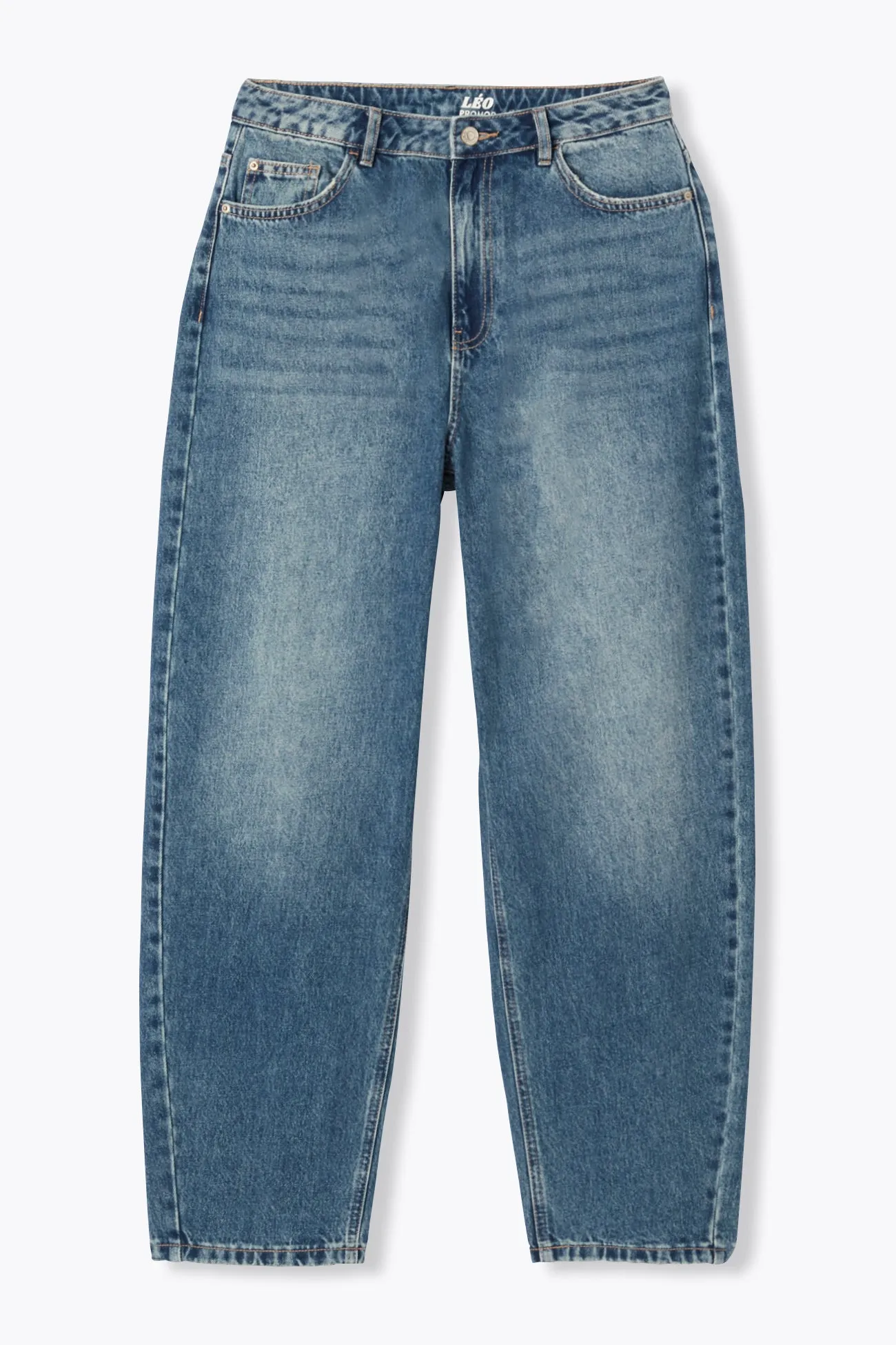 LEO jean barrel taille haute