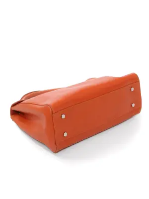 Sac à main en cuir orange Hermès Prix boutique 525€ — photo 5
