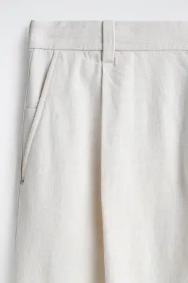 PANTALON EN DENIM À PLIS DÉCONTRACTÉ LARGE - BLANC — photo 5