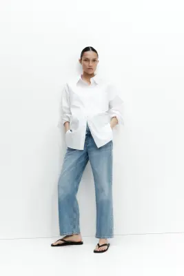 MAMA Straight Ankle Jeans - Bleu denim clair — photo 2