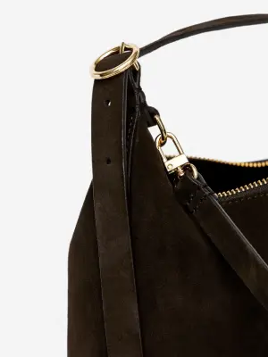 Sac en cuir suédé - Marron — photo 4