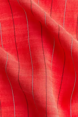 Pantalon large avec cordon de serrage - Rouge/rayé — photo 4