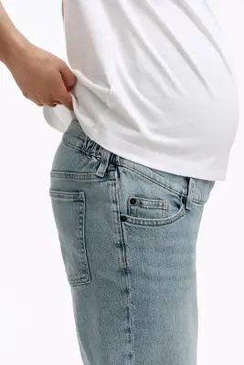 MAMA Jean large - Bleu denim clair — photo 2