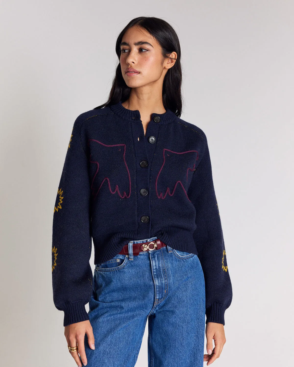 Cardigan Lucile bleu marine